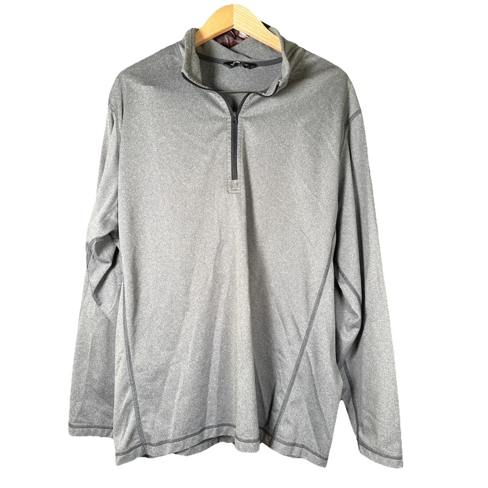 North Face Gray mens 3/4 zip pullover jacket polyester logo‎ specialty edition